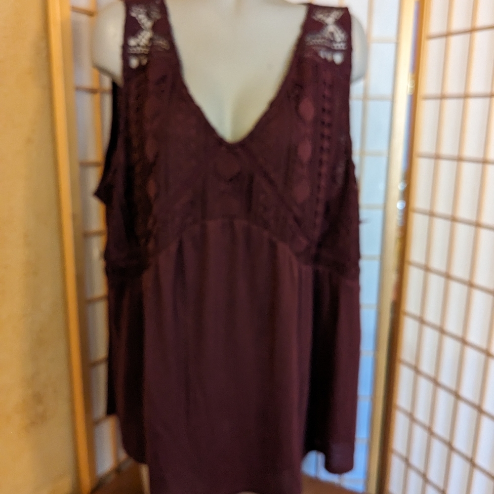 Maurice's, NEW, cranberry sleeveless top, sz 3X, NWTS.  FINAL PRICE DROP… - Picture 8 of 8